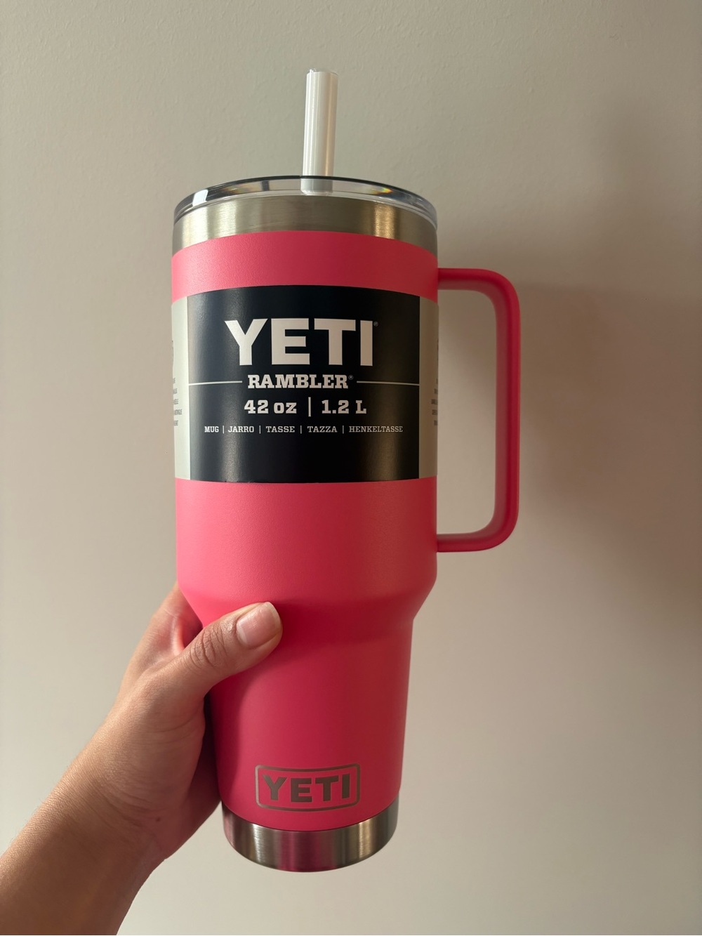 YETI Rambler 42 oz Mug - Tropical Pink